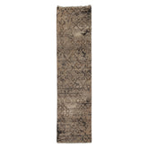 Runner Taupe, Gray, Beige Color Hand Knotted Oushak Wool Modern Oriental Rug